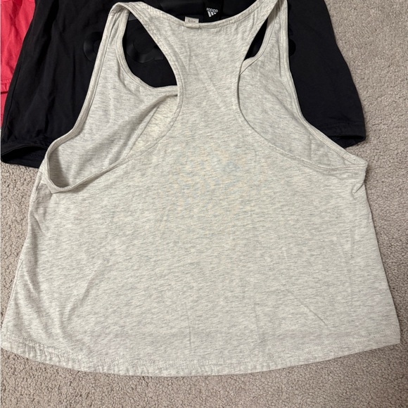 Adidas Women's Racerback Tank Tops - Red, Black, Gray - Picture 2 of 6